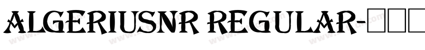 AlgeriusNr Regular字体转换